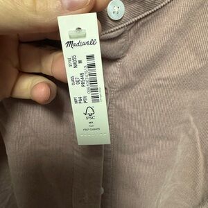 Madewell Pink Corduroy Dress